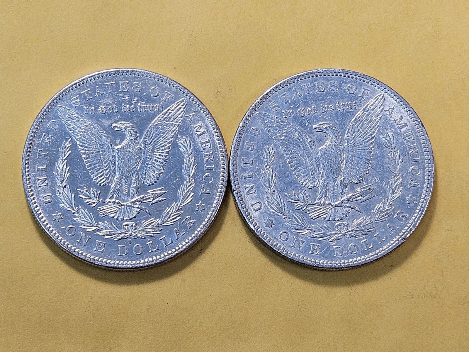 Two About Uncirculated Morgan Silver Dollars - 4