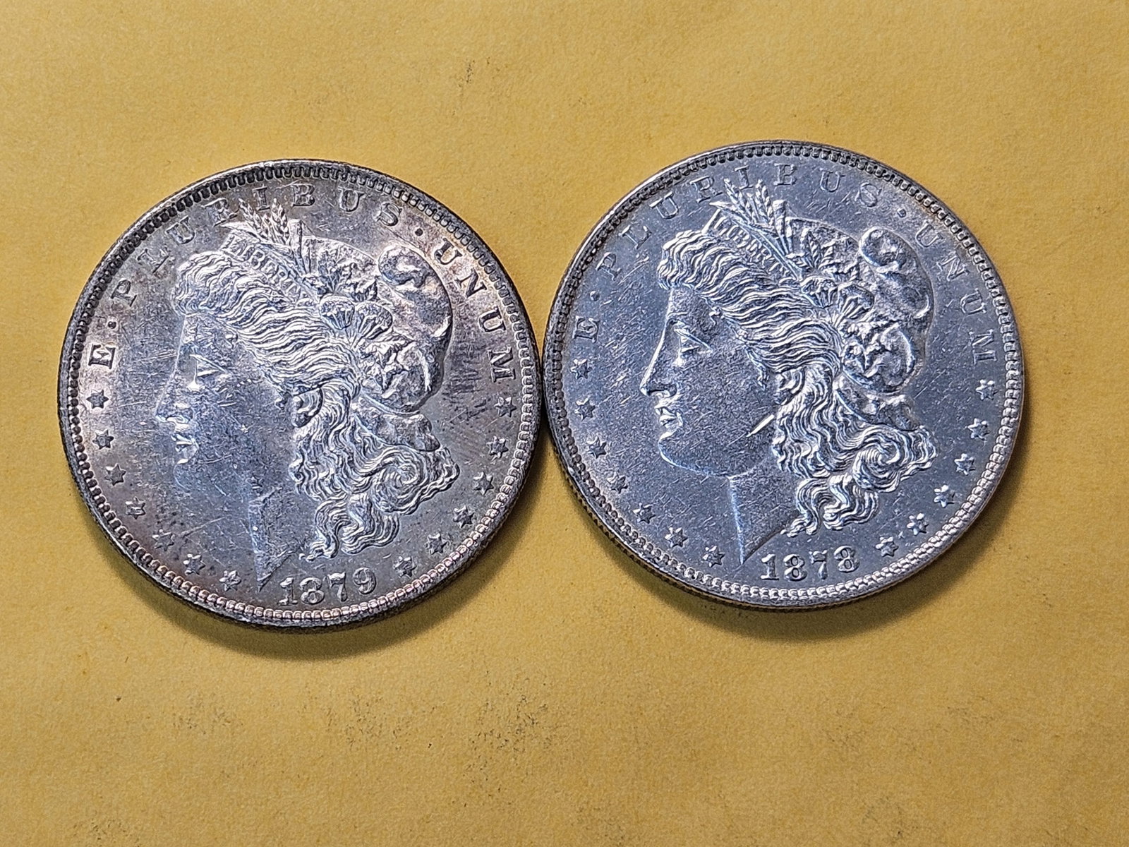 Two About Uncirculated Morgan Silver Dollars - 2