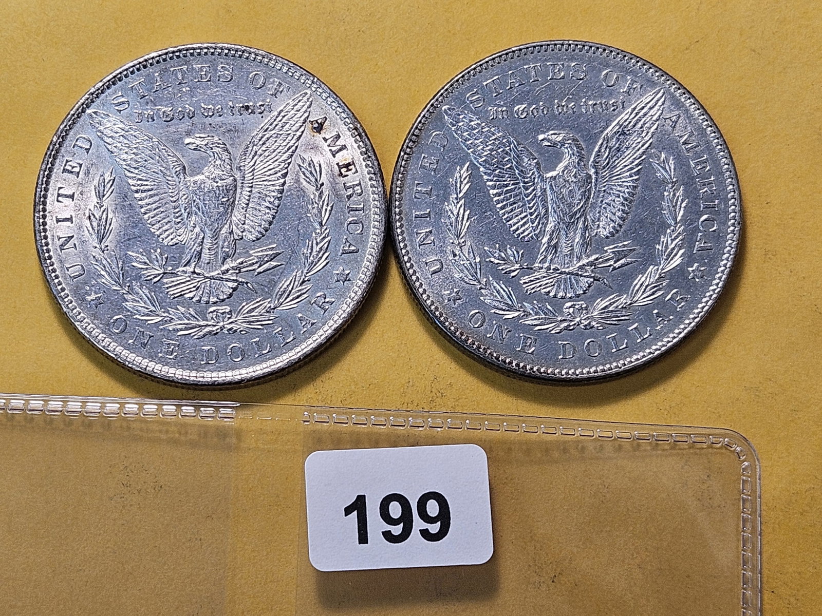Two About Uncirculated Morgan Silver Dollars - 3