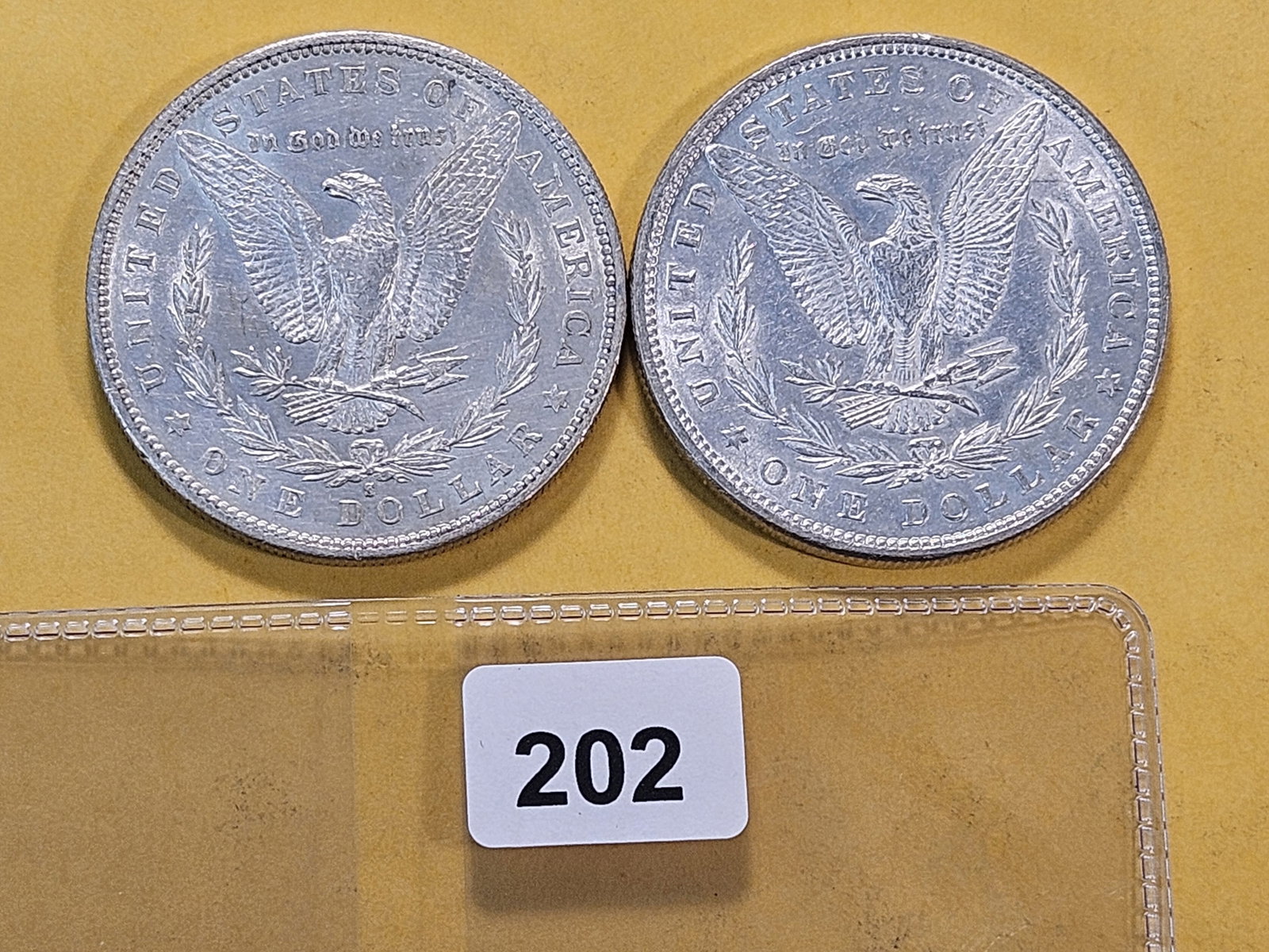 Two About Uncirculated Morgan Silver Dollars - 3