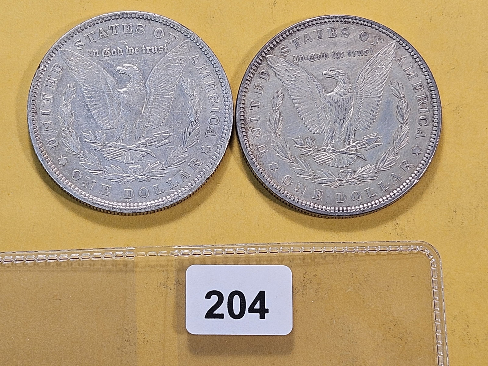 Two About Uncirculated Morgan Silver Dollars - 3