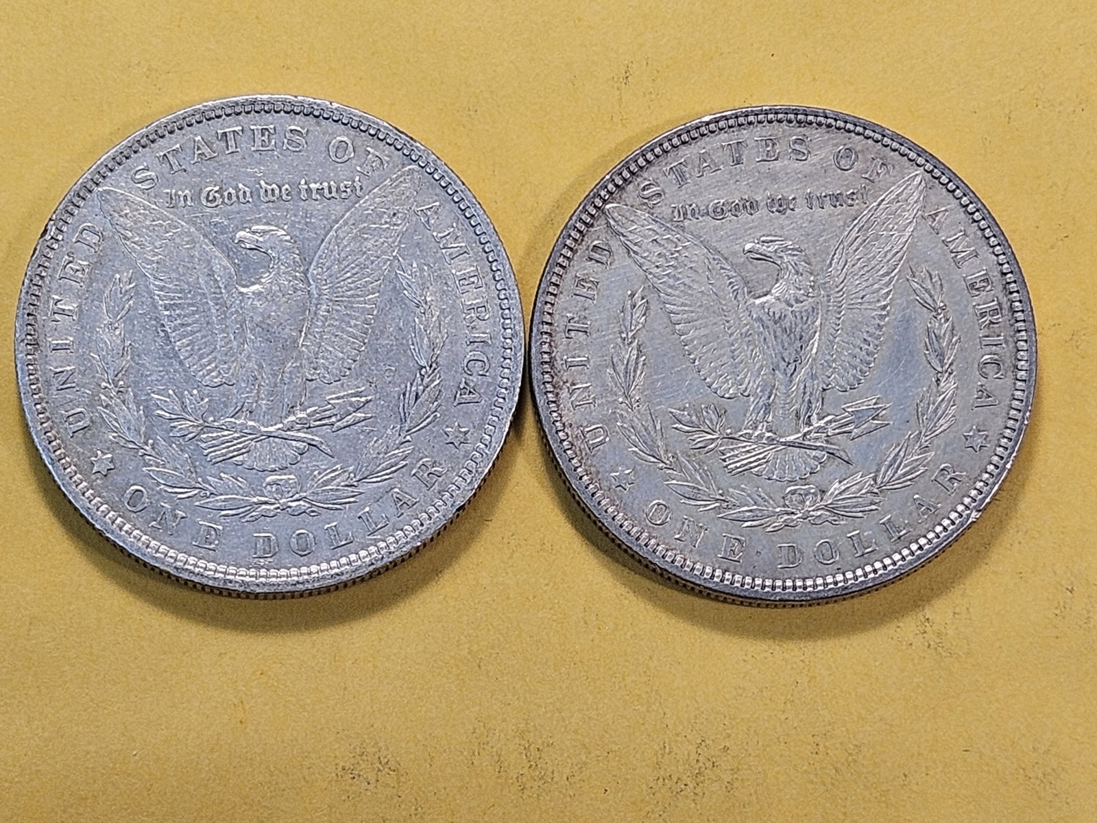 Two About Uncirculated Morgan Silver Dollars - 4