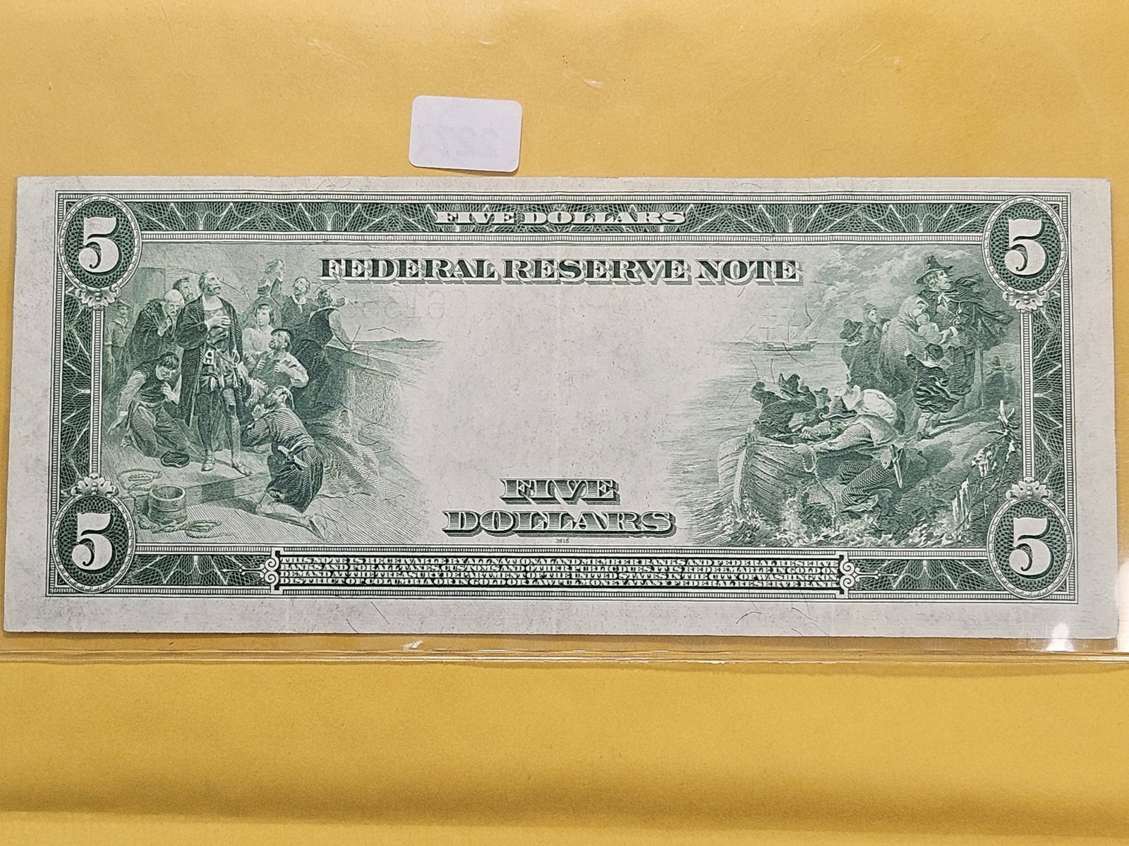 Better Grade Series 1914 Five Dollar Large Size Federal Reserve Note - 4