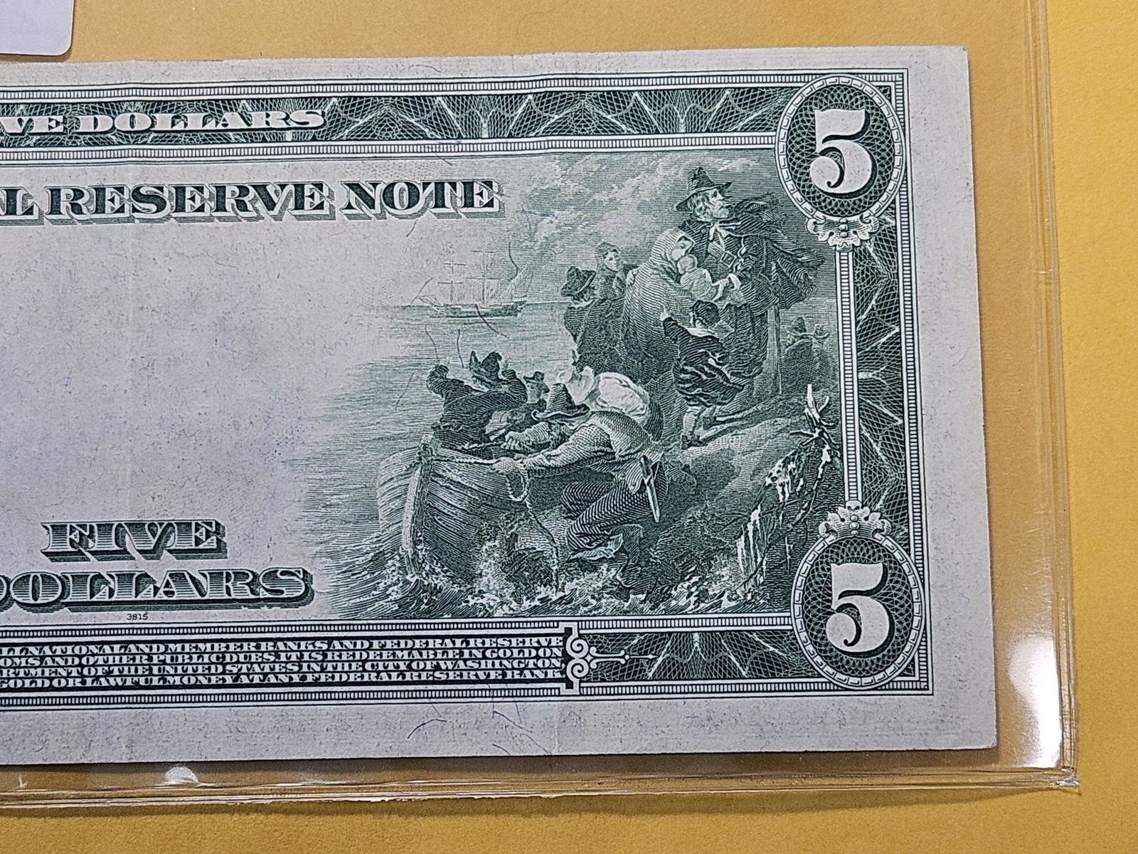 Better Grade Series 1914 Five Dollar Large Size Federal Reserve Note - 6