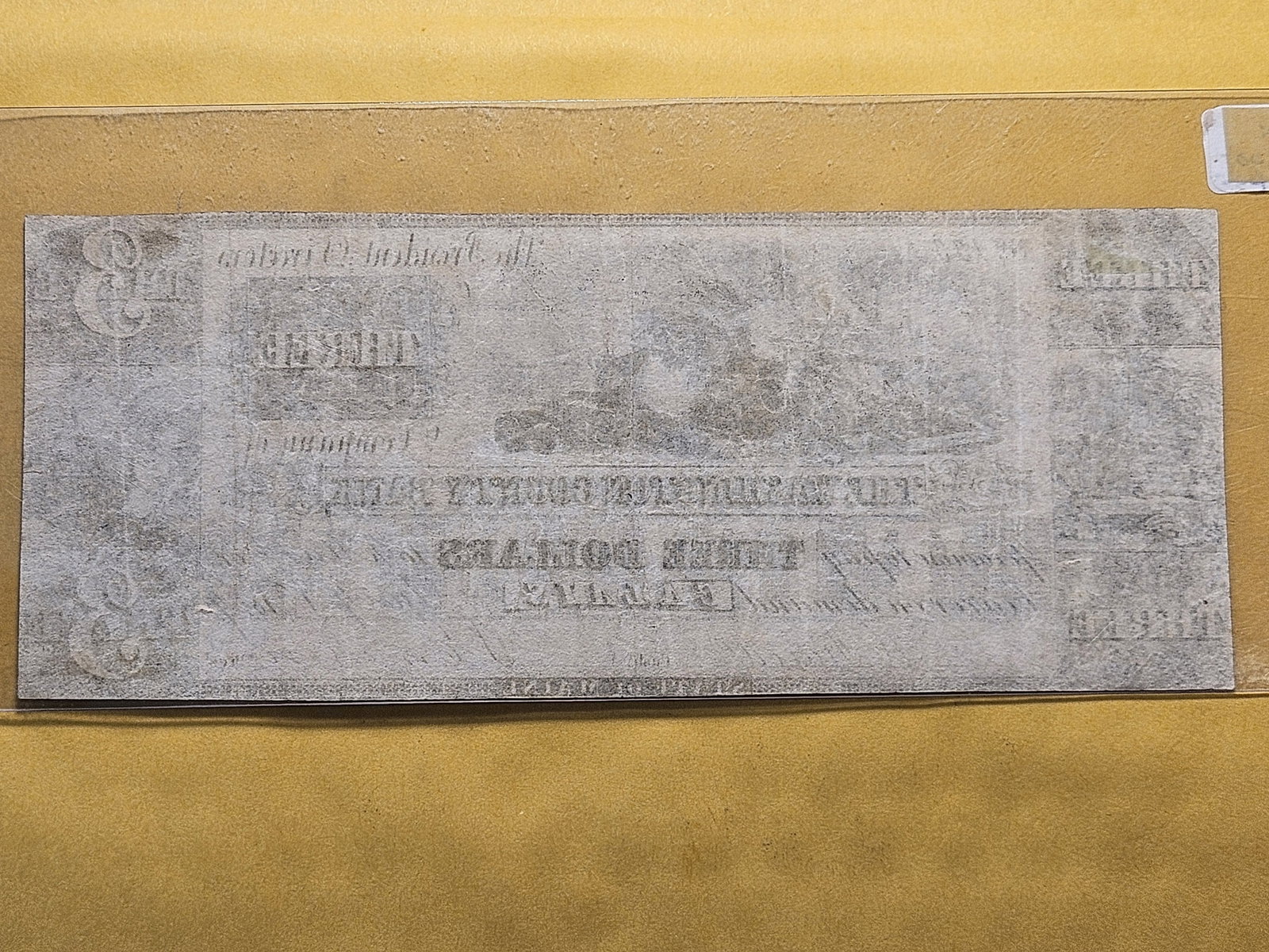 WOW! Series 1834 Three Dollar Obsolete Note - 4