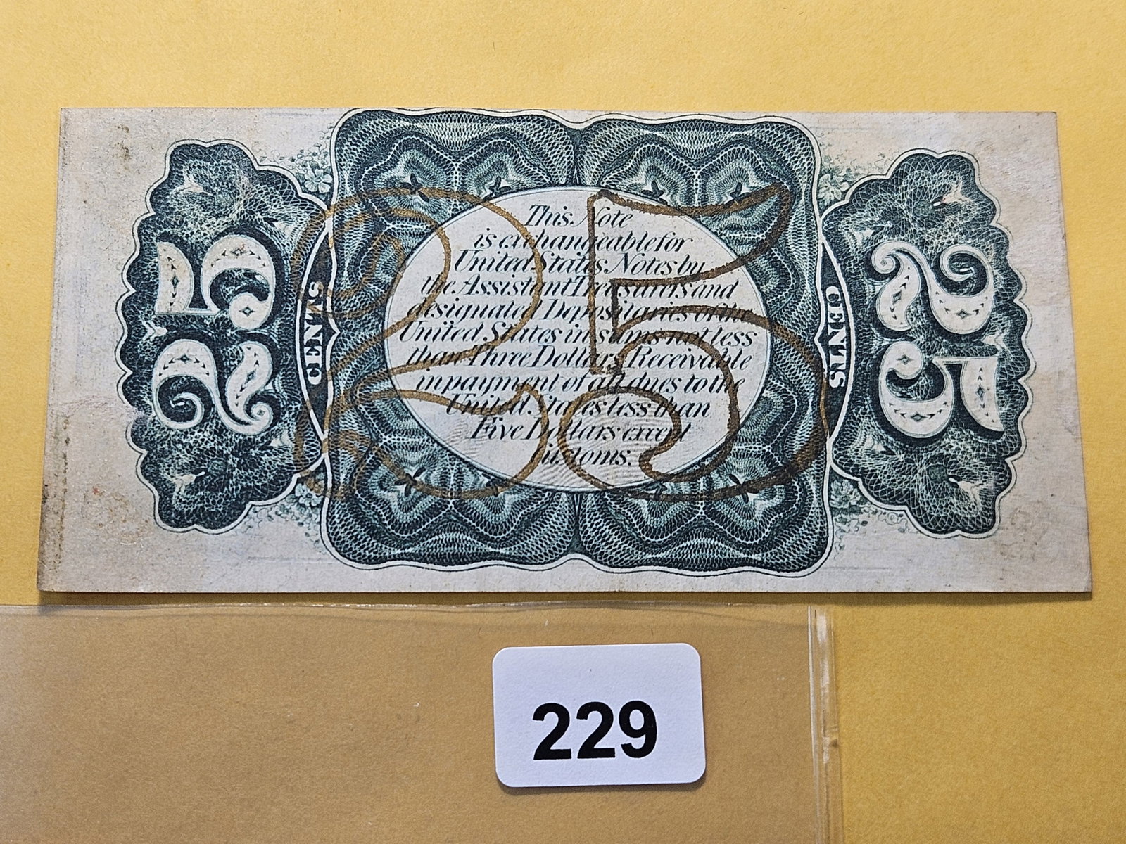 Series 1863 United States 25 Cent Fractional Currency Note - 3