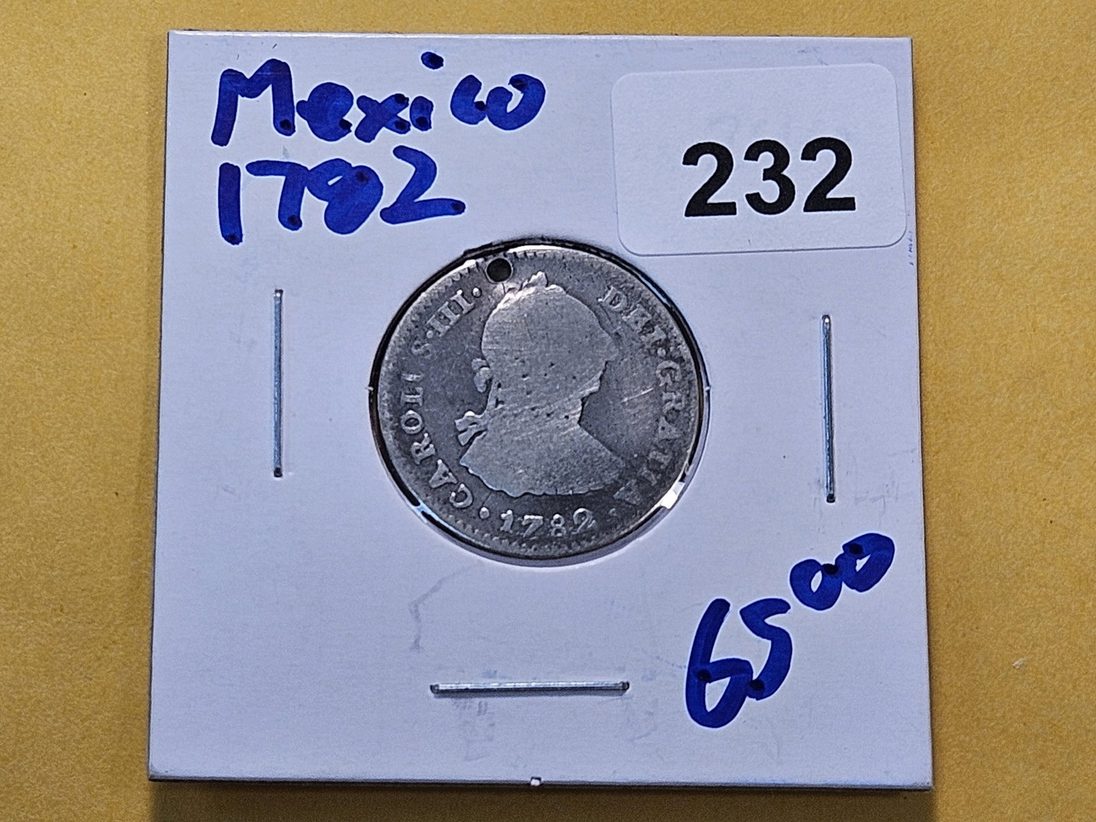1792 Mexico Silver Real - 2