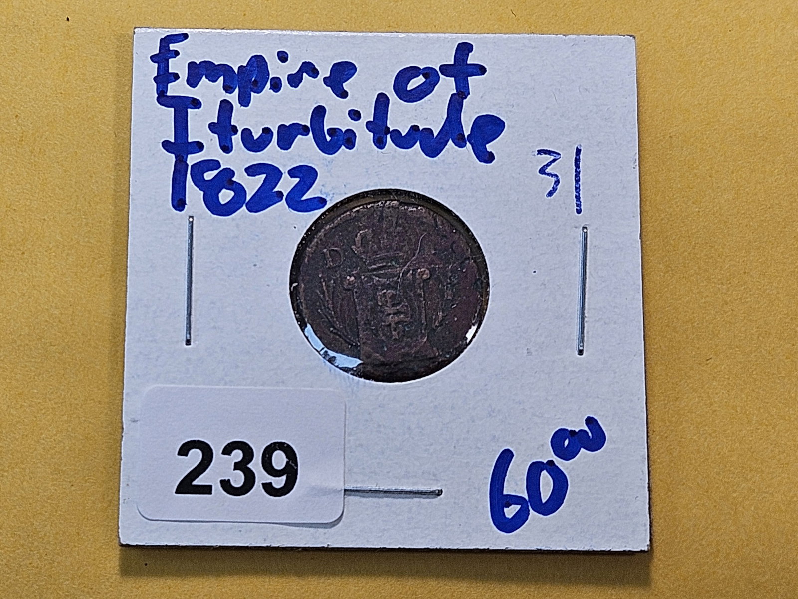 1822 Mexico Empire of Iturbide 1/8 Real - 2
