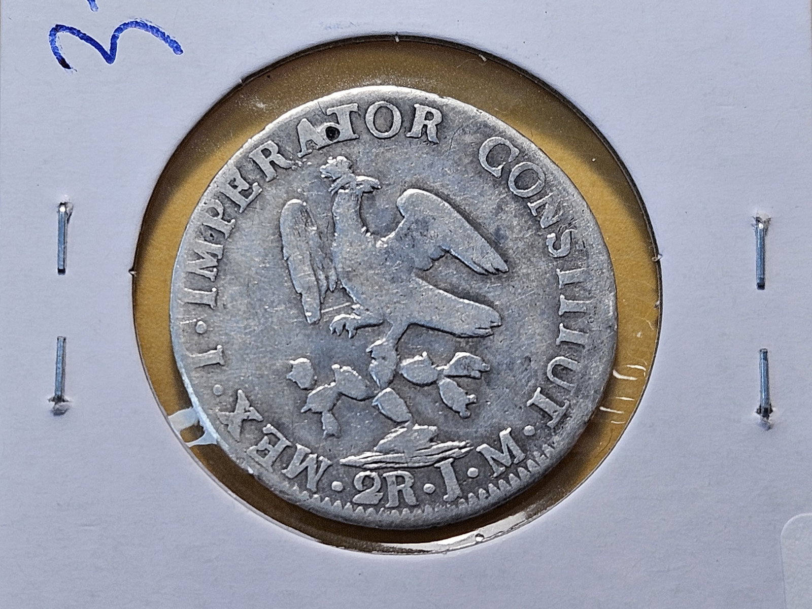 1823 Mexico Empire of Iturbitude Silver 2 Reals - 4