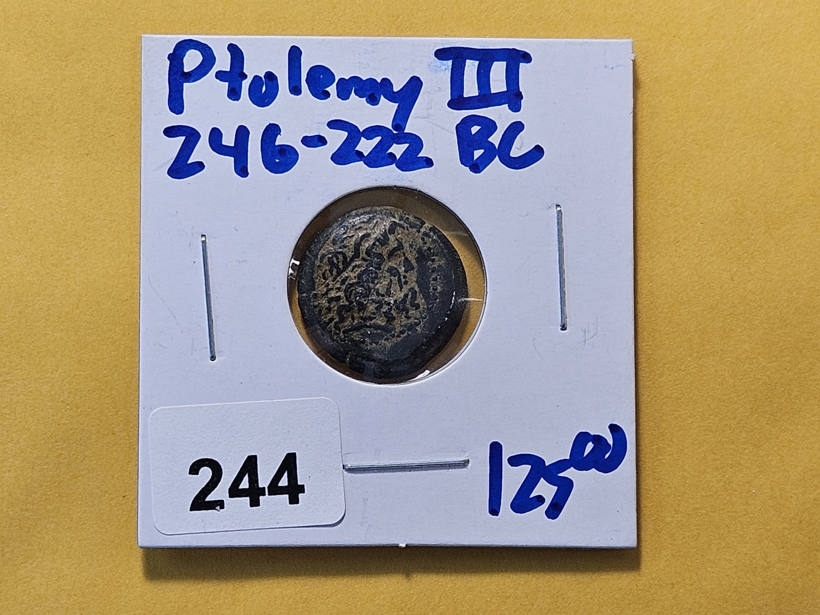 ANCIENT! 246-222 B.C. Egyptian Bronze Coin - 2