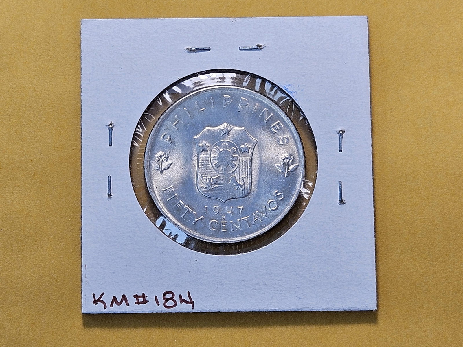 Better Grade 1947 Philippines Silver 50 Centavos - 3