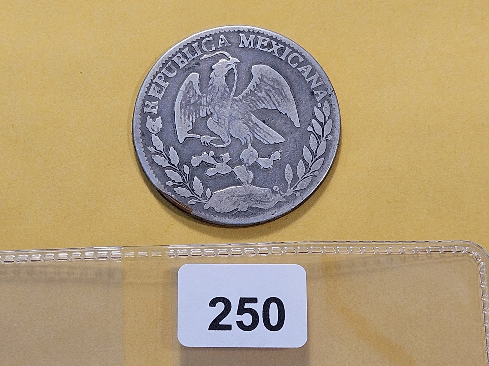 1863 Mexico First Republic Silver 4 Reals - 3