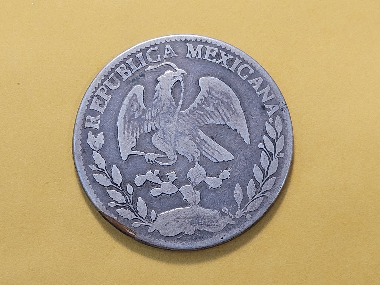 1863 Mexico First Republic Silver 4 Reals - 4