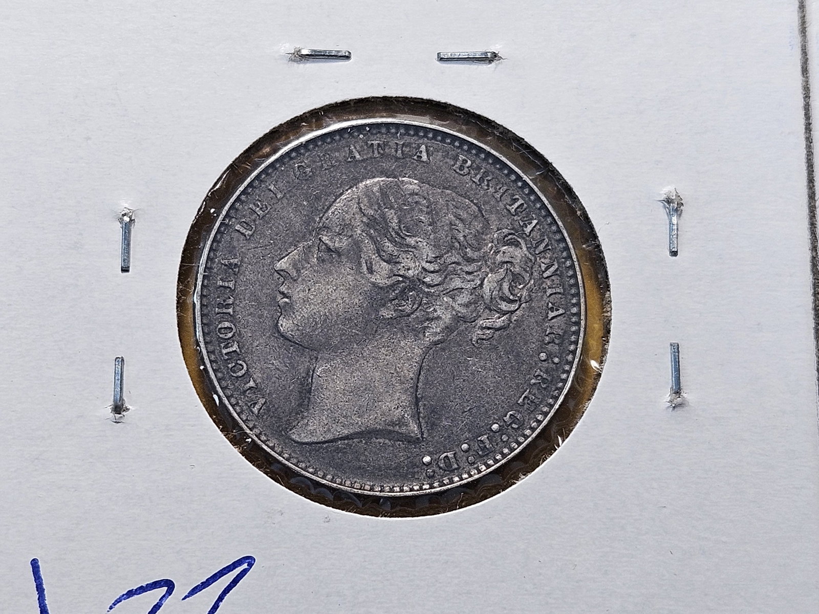 Two Foreign Silver Coins from India and Britain - 5