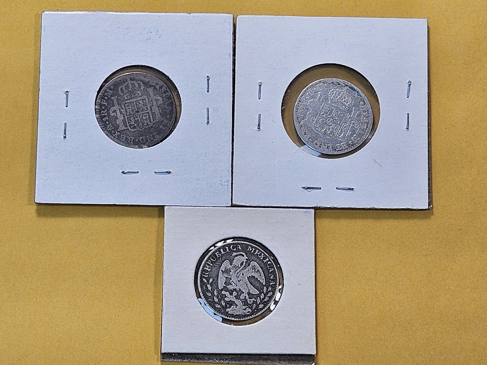 Three Mexican Silver Reals - 5