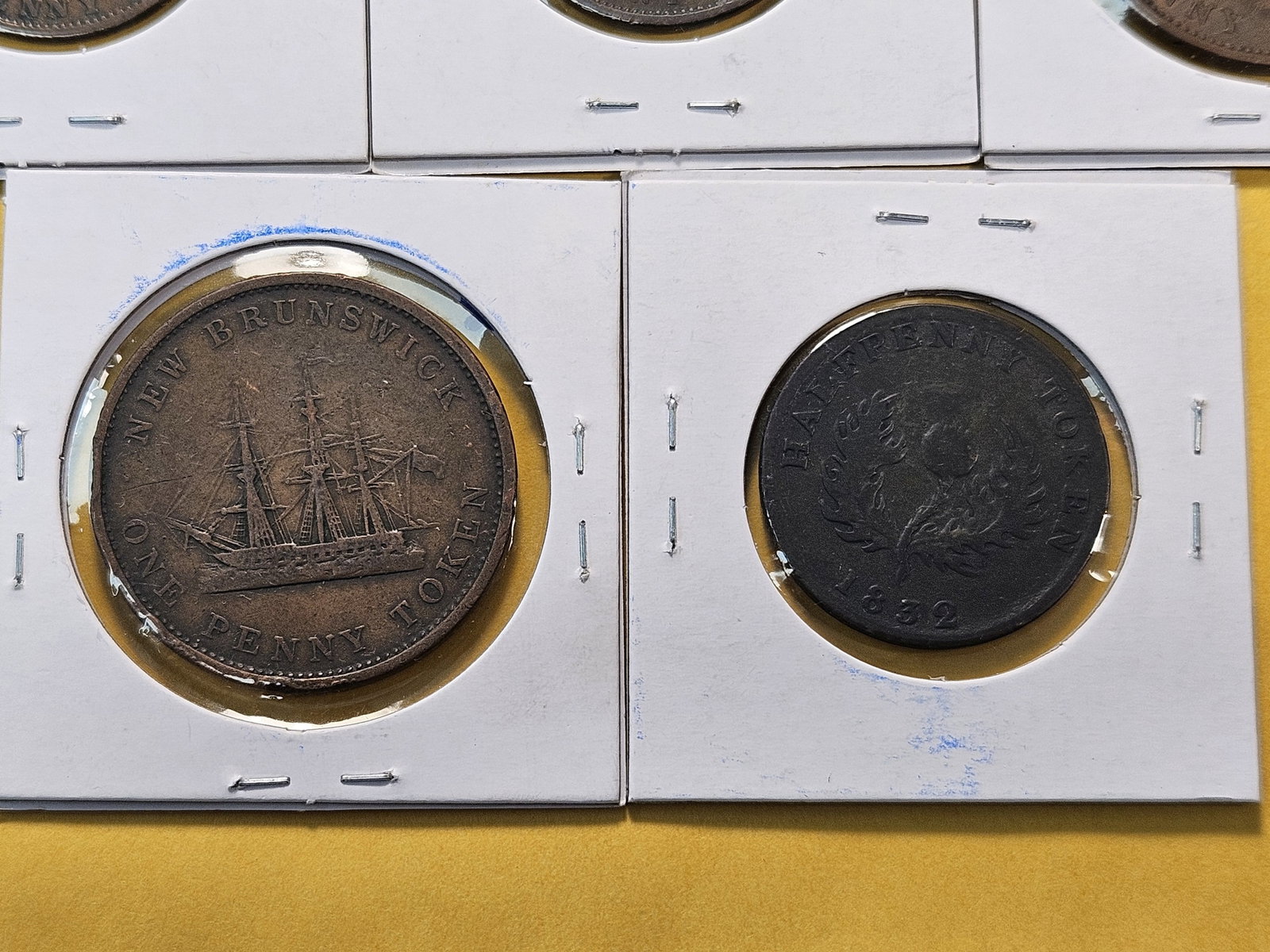 Five Copper Bank Tokens from New Brunswick and Nove Scotia - 8