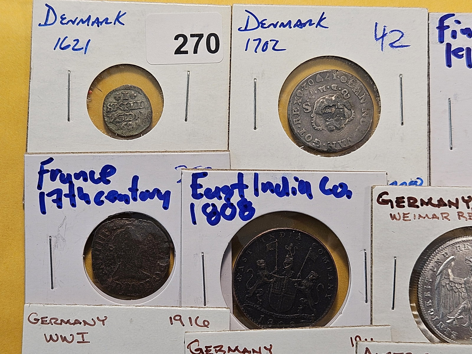 Fourteen Mixed Foreign Coins, Five are Silver! - 2