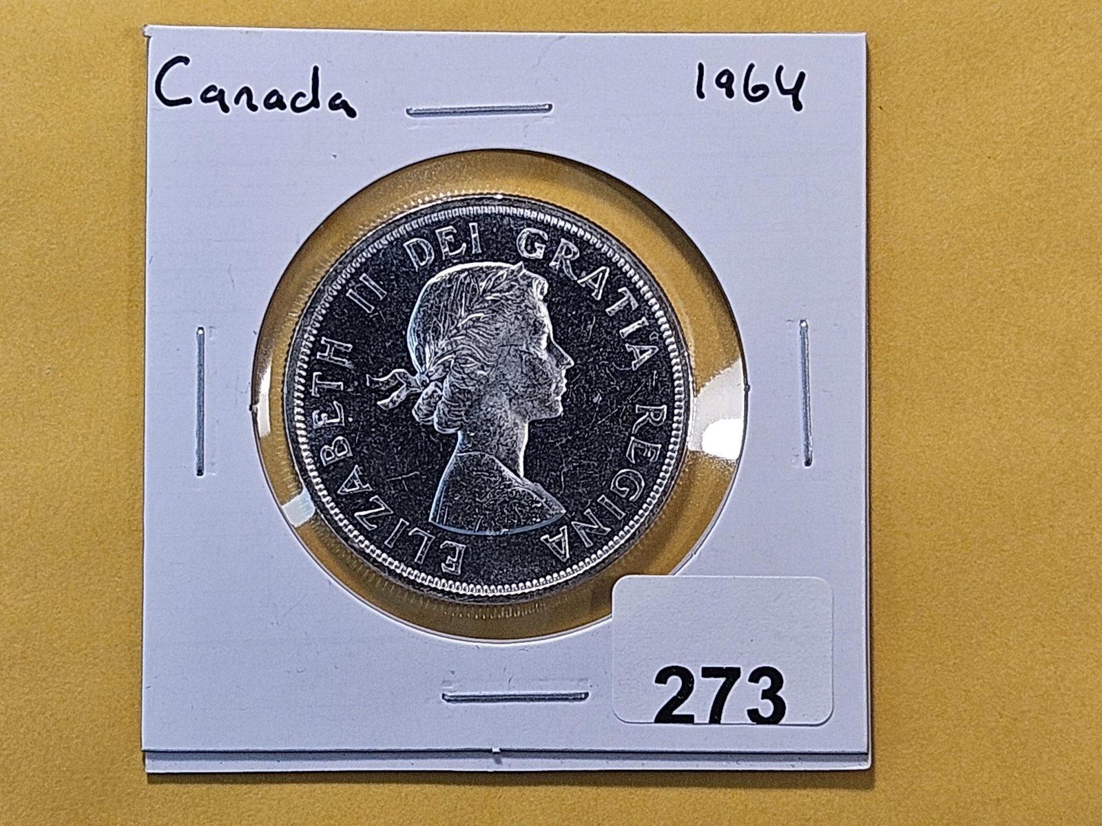 Brilliant Uncirculated 1964 Canadian Silver Dollar - 2