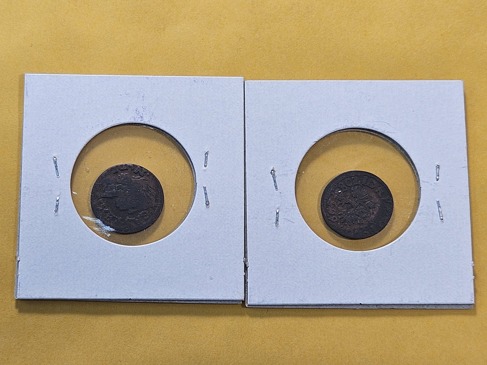 Two Older Polish Solidus Copper Coins - 4