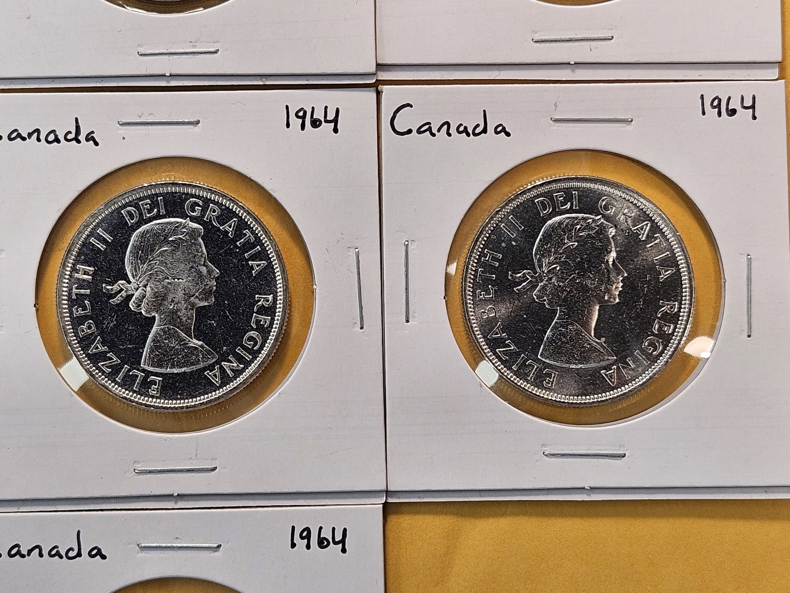 Ten Brilliant Uncirculated 1964 Canadian Silver Dollars - 5
