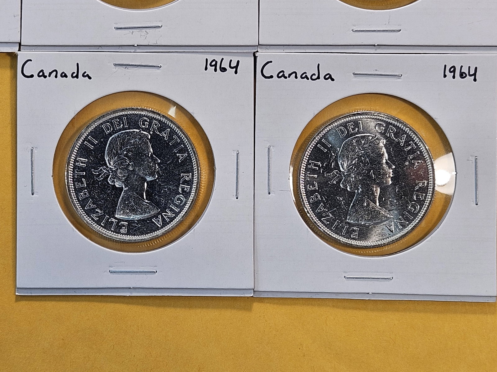Ten Brilliant Uncirculated 1964 Canadian Silver Dollars - 6