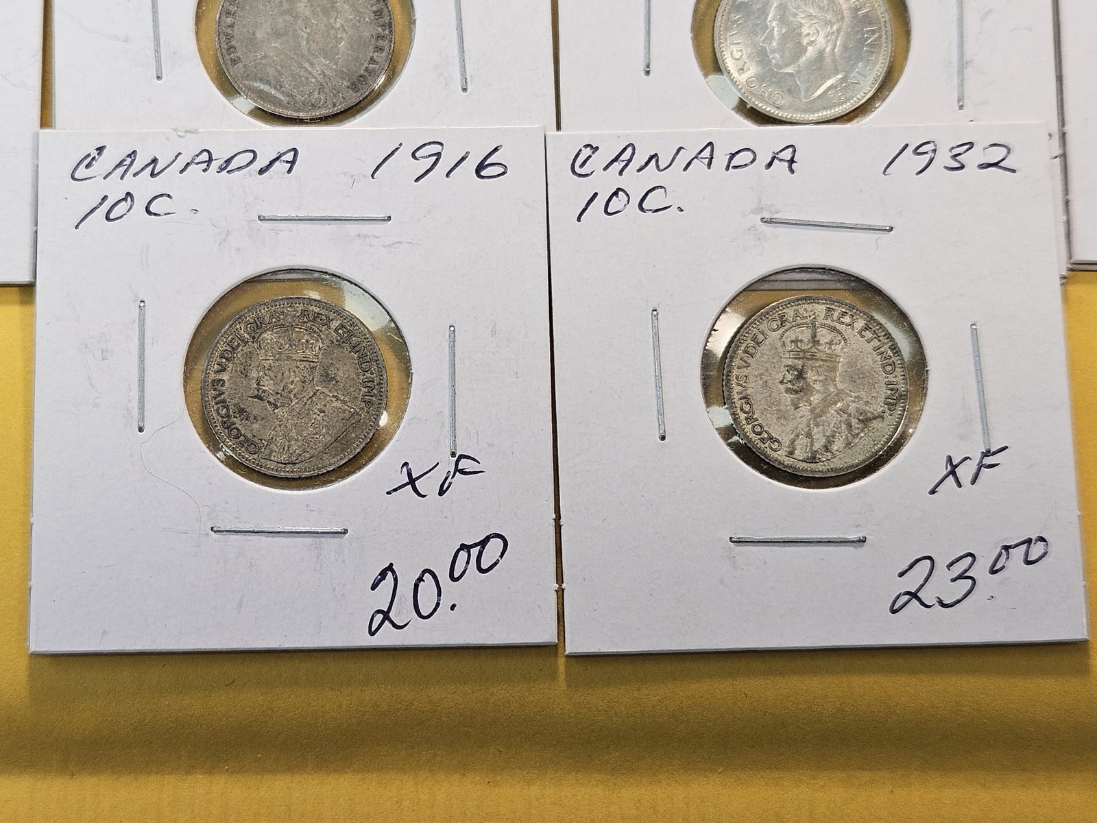 Ten Mixed Canadian Silver Decimal Coins - 4