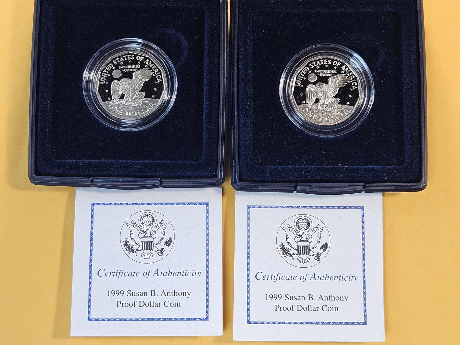 Two US Mint GEM Proof 1999 Susan B. Anthony Dollars - 5
