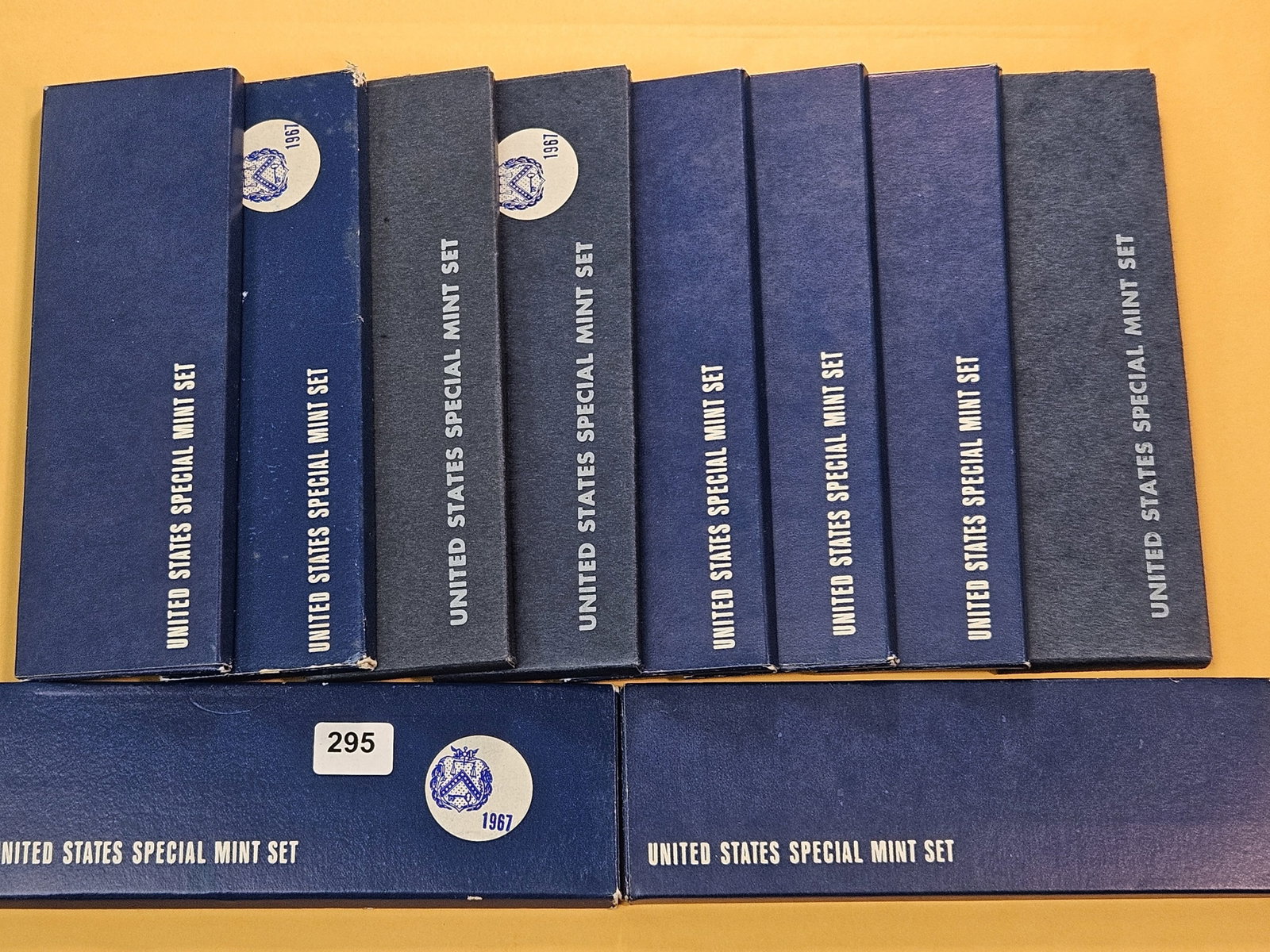 Ten US Mint Silver Special Mint Sets: Mixed dates, all in Original Government Packaging Hardcases