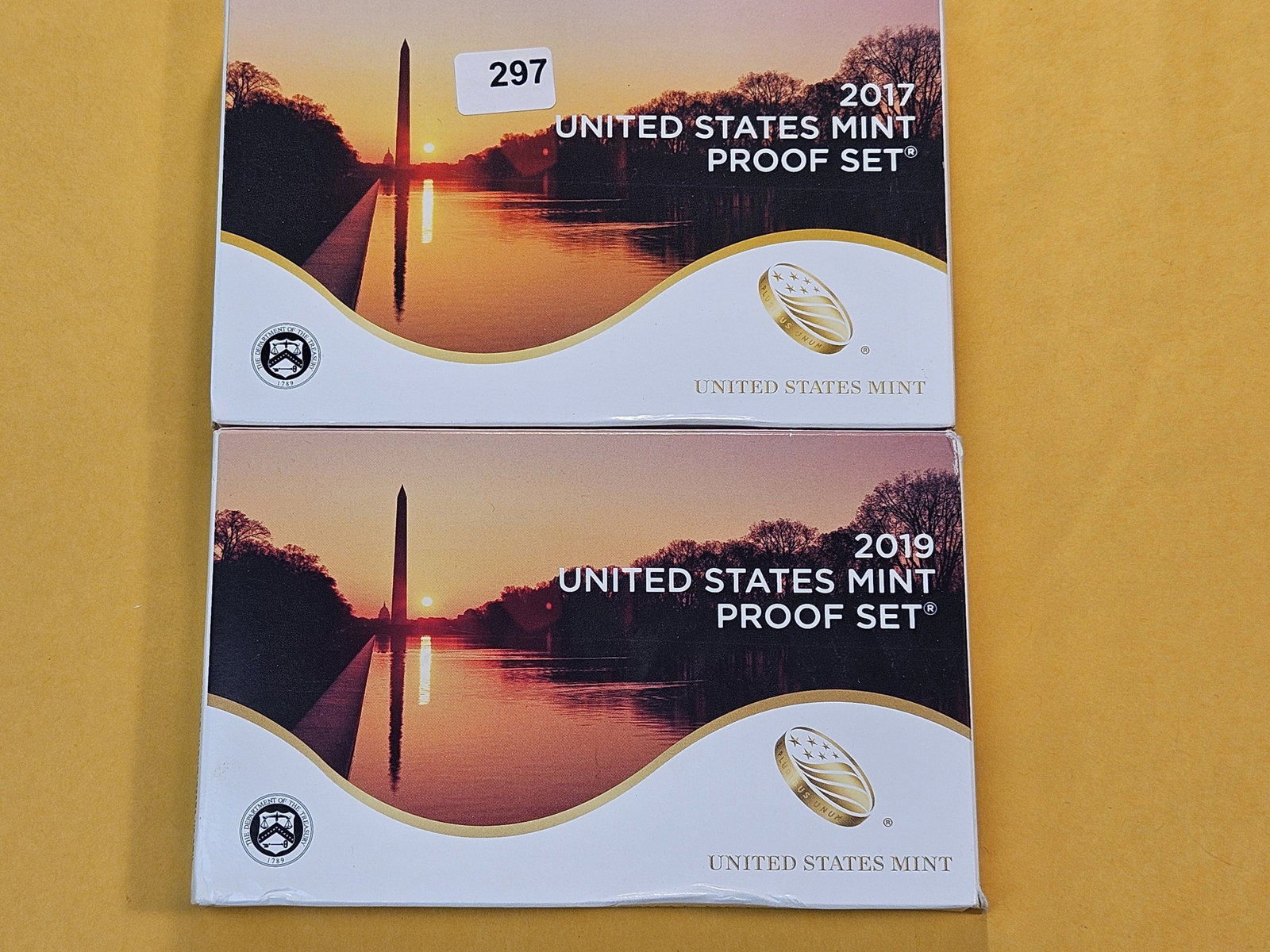 Two US Mint Proof Sets: Both are in OGP. 2017 with COA and 2019 without COA.