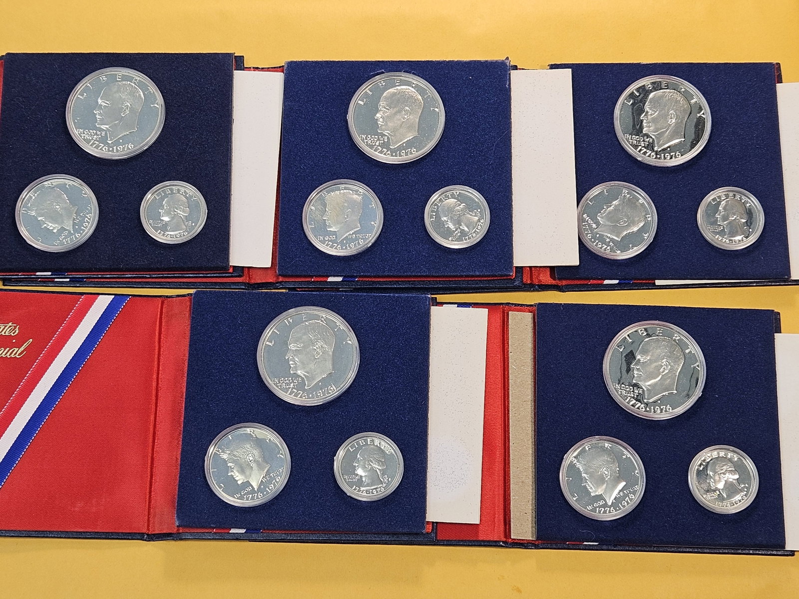 Five US Mint Silver Proof Bicentennial 3-Coin sets - 2