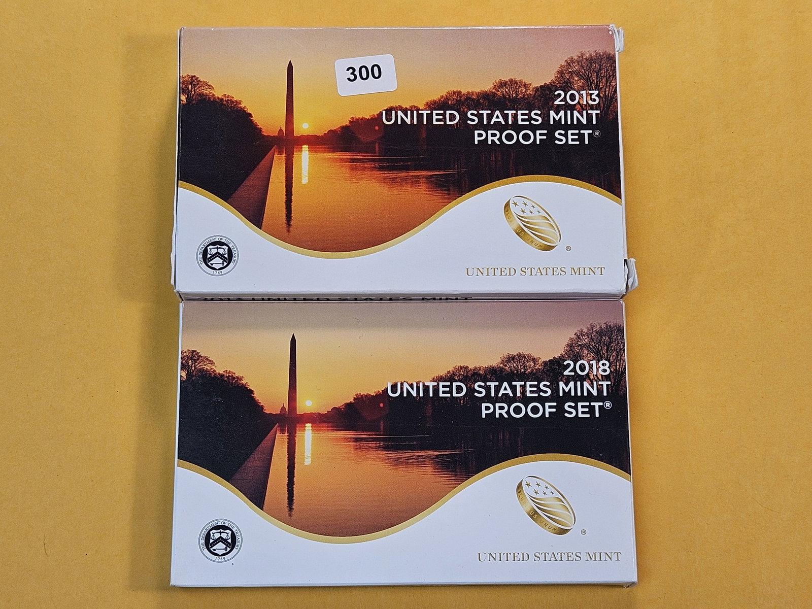 Two US Mint Proof Sets: 2013 and 2017. IN OGP with COA's