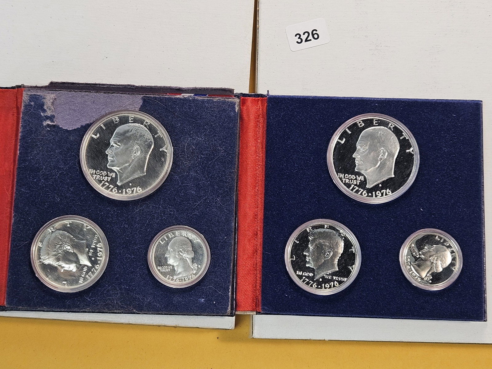 Four US Mint Silver Proof Bicentennial 3-Coin sets - 2