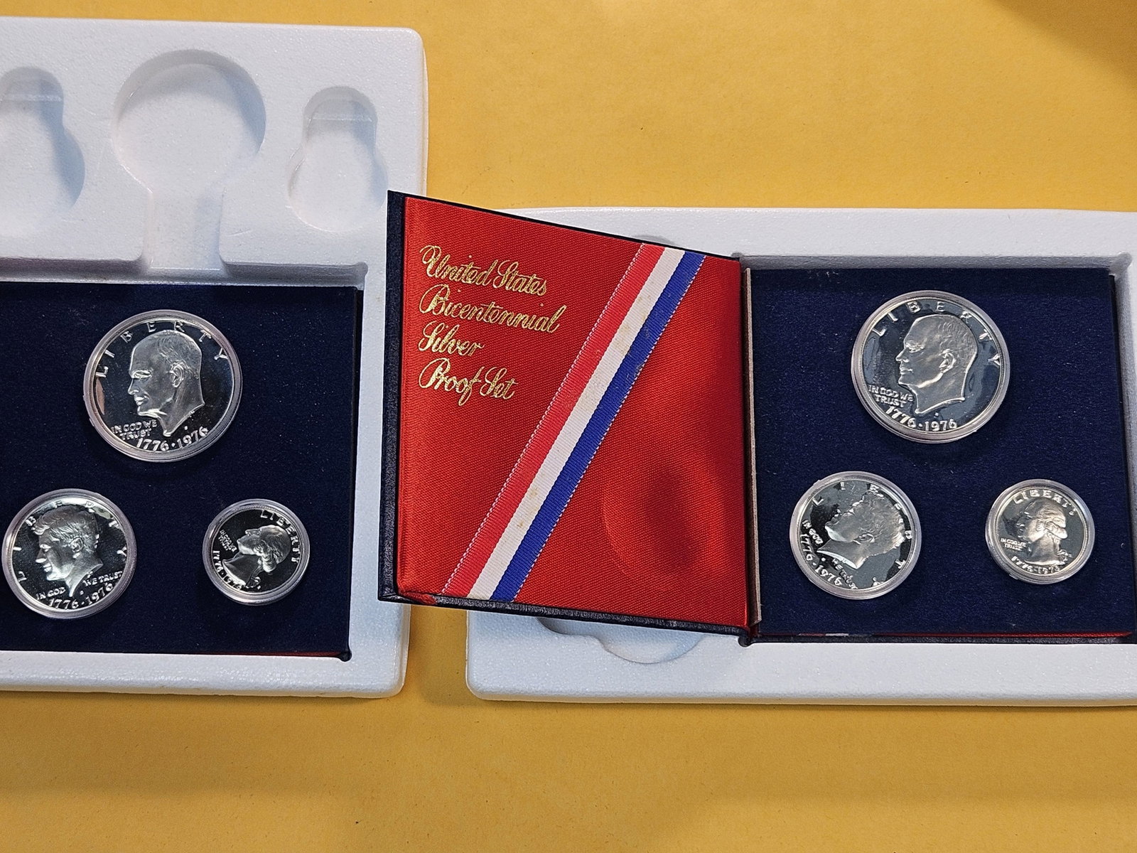 Four US Mint Silver Proof Bicentennial 3-Coin sets - 3