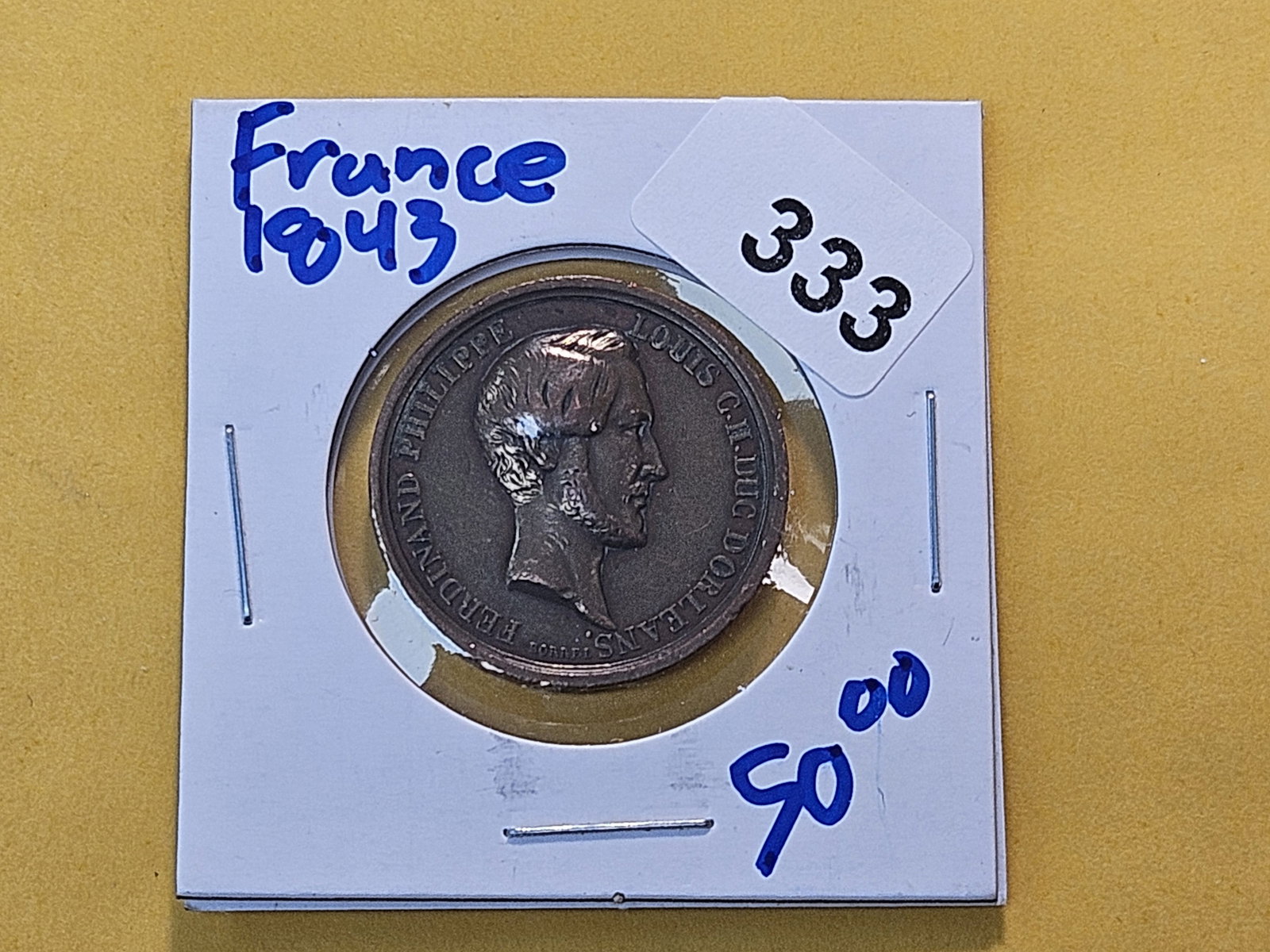 1843 French Commemorative Medal - 2