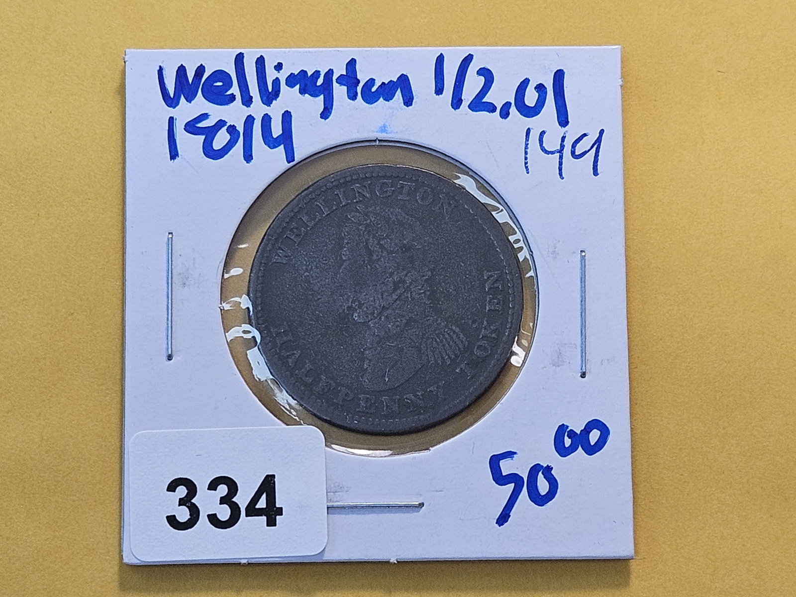 1814 General Wellington Halfpenny Token - 2