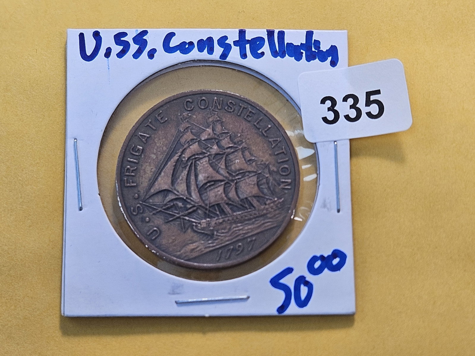 1797 USS Constellation Ship Medal - 2