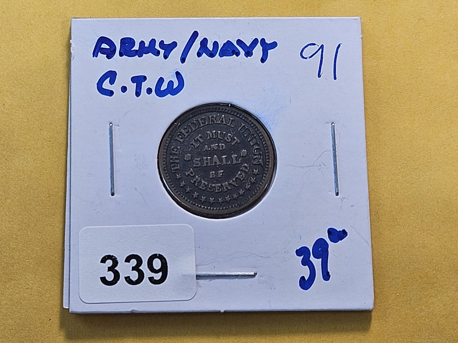 Undated Civil War Token - 2