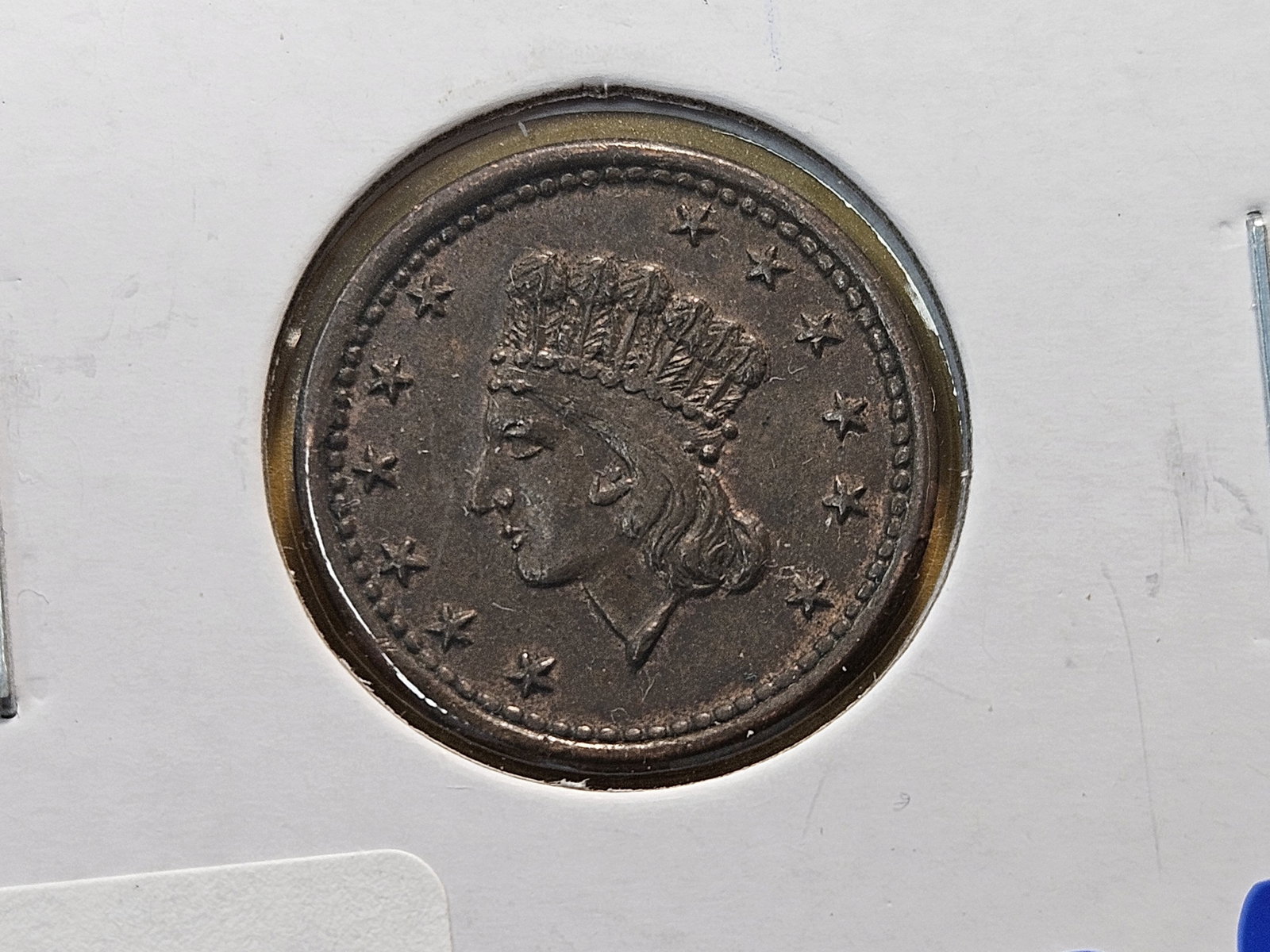 1864 Civil War Token: Union Forever on Reverse