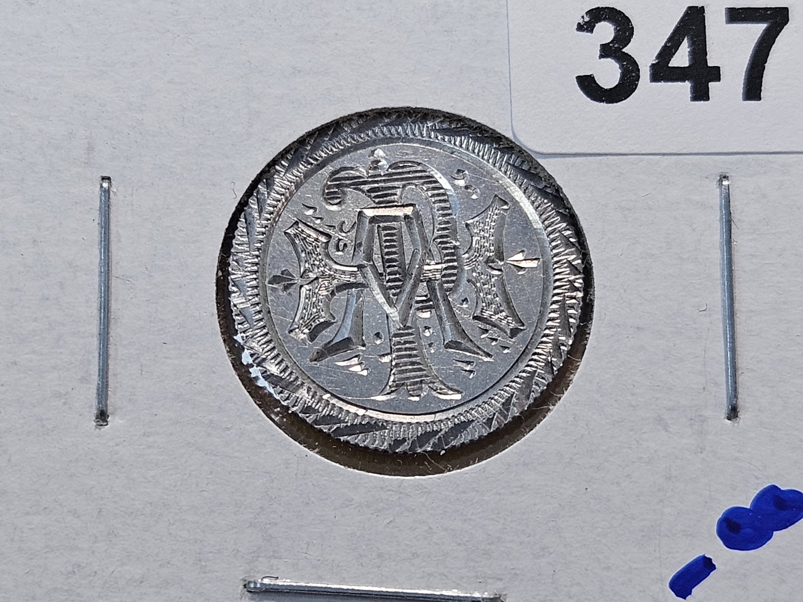 Three Seated Liberty Silver Dime Love Tokens - 2