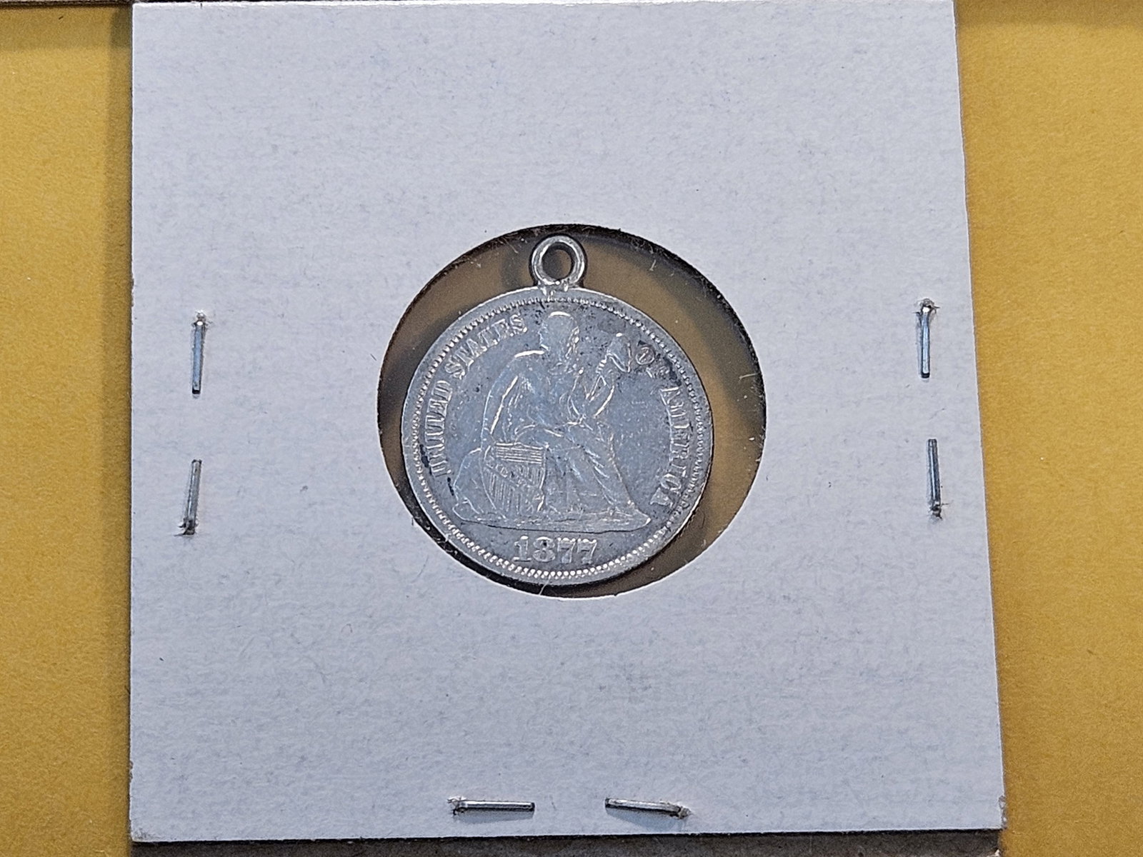 Three Seated Liberty Silver Dime Love Tokens - 7