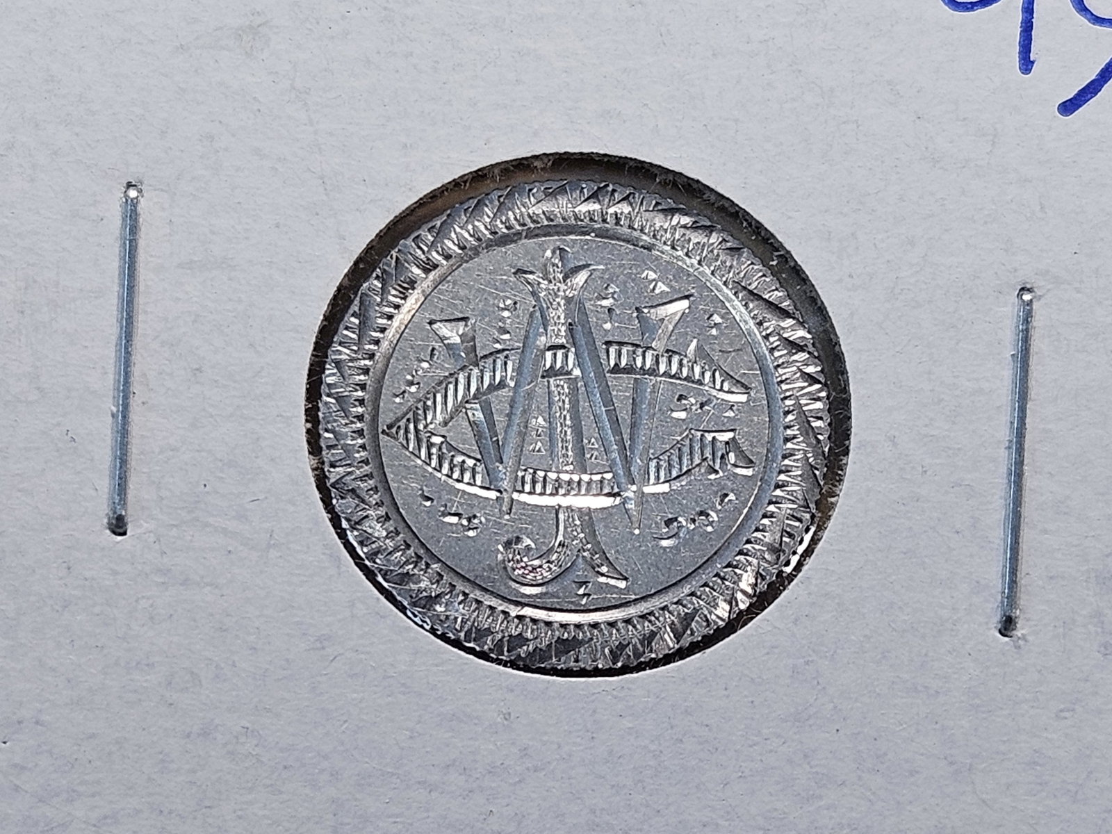 Two Seated Liberty Silver Dime Love Tokens - 2