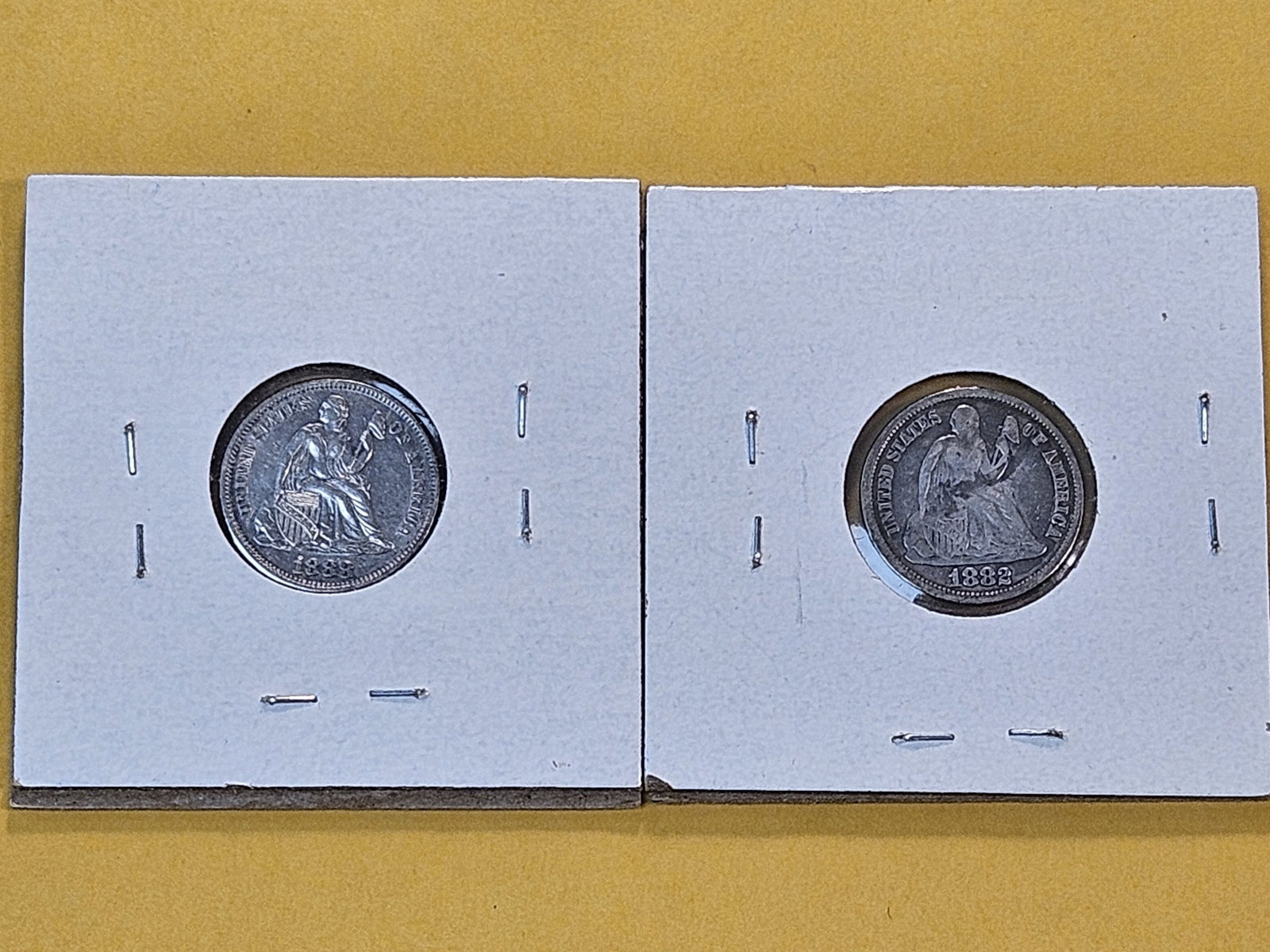 Two Seated Liberty Silver Dime Love Tokens - 4