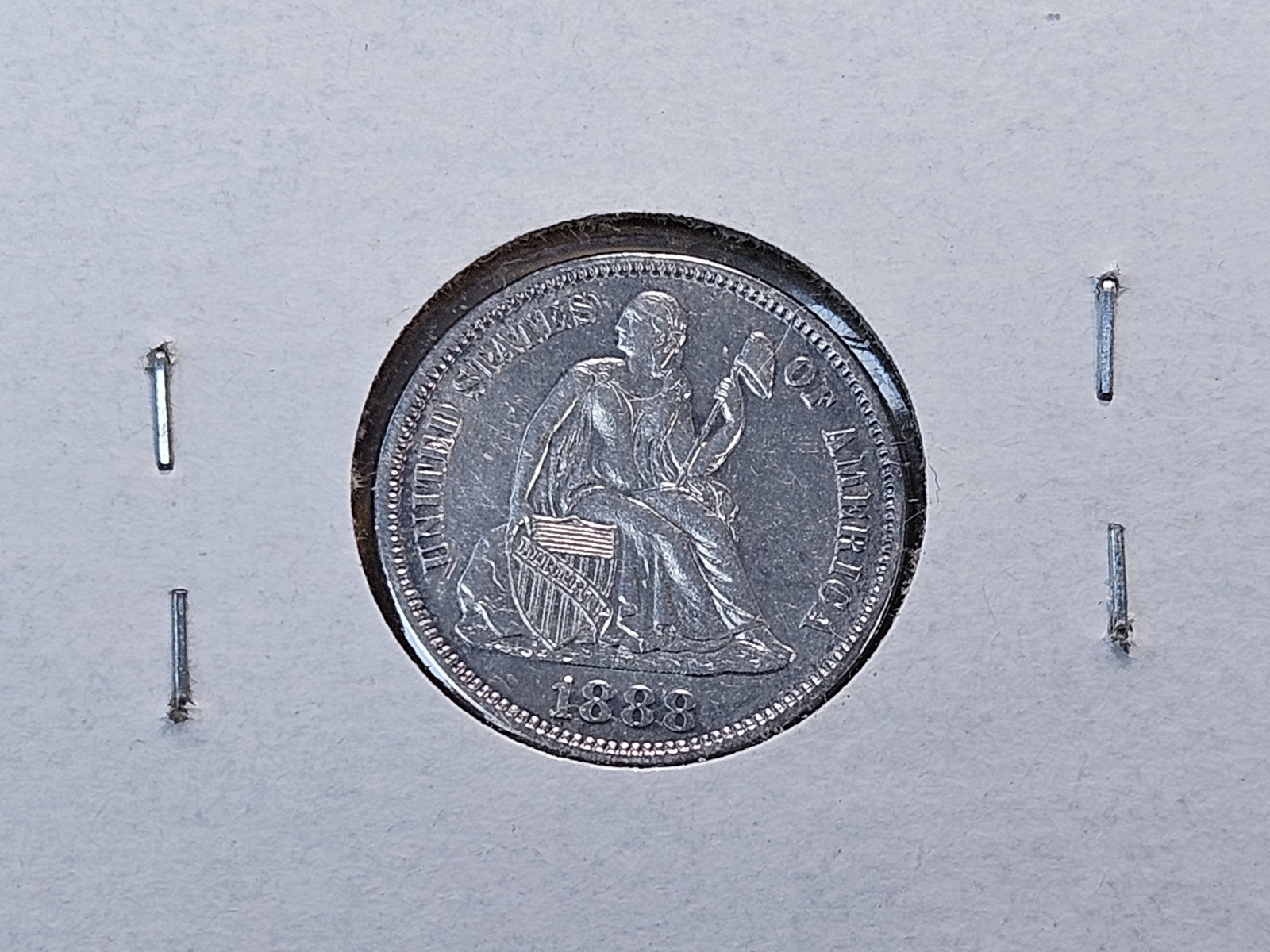 Two Seated Liberty Silver Dime Love Tokens - 5