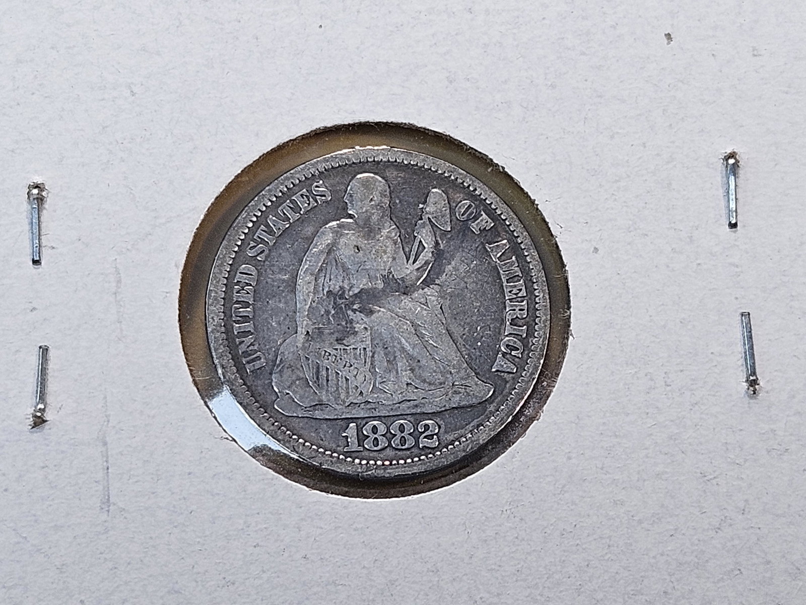 Two Seated Liberty Silver Dime Love Tokens - 6