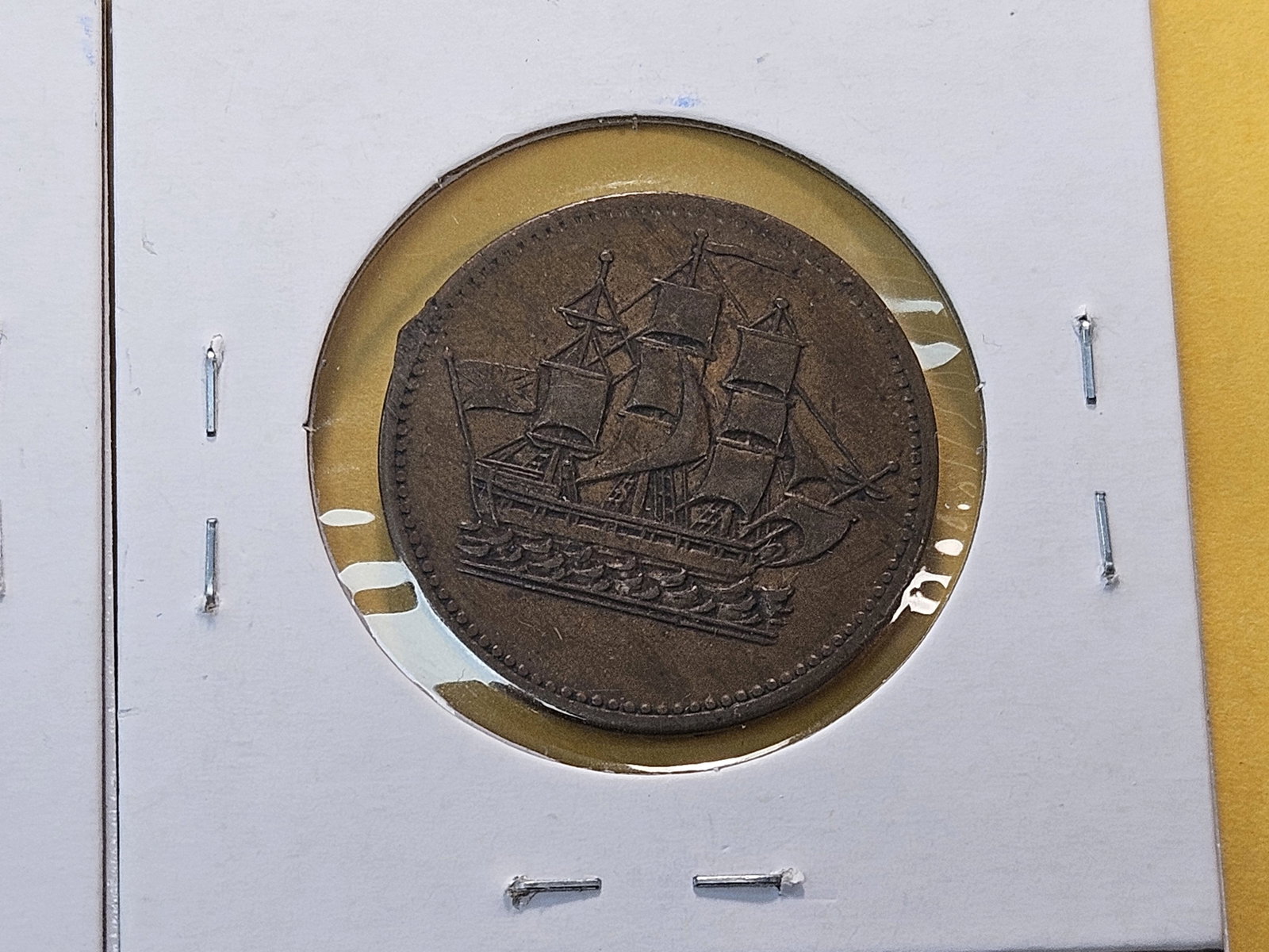 Three Foreign Copper Tokens - 7