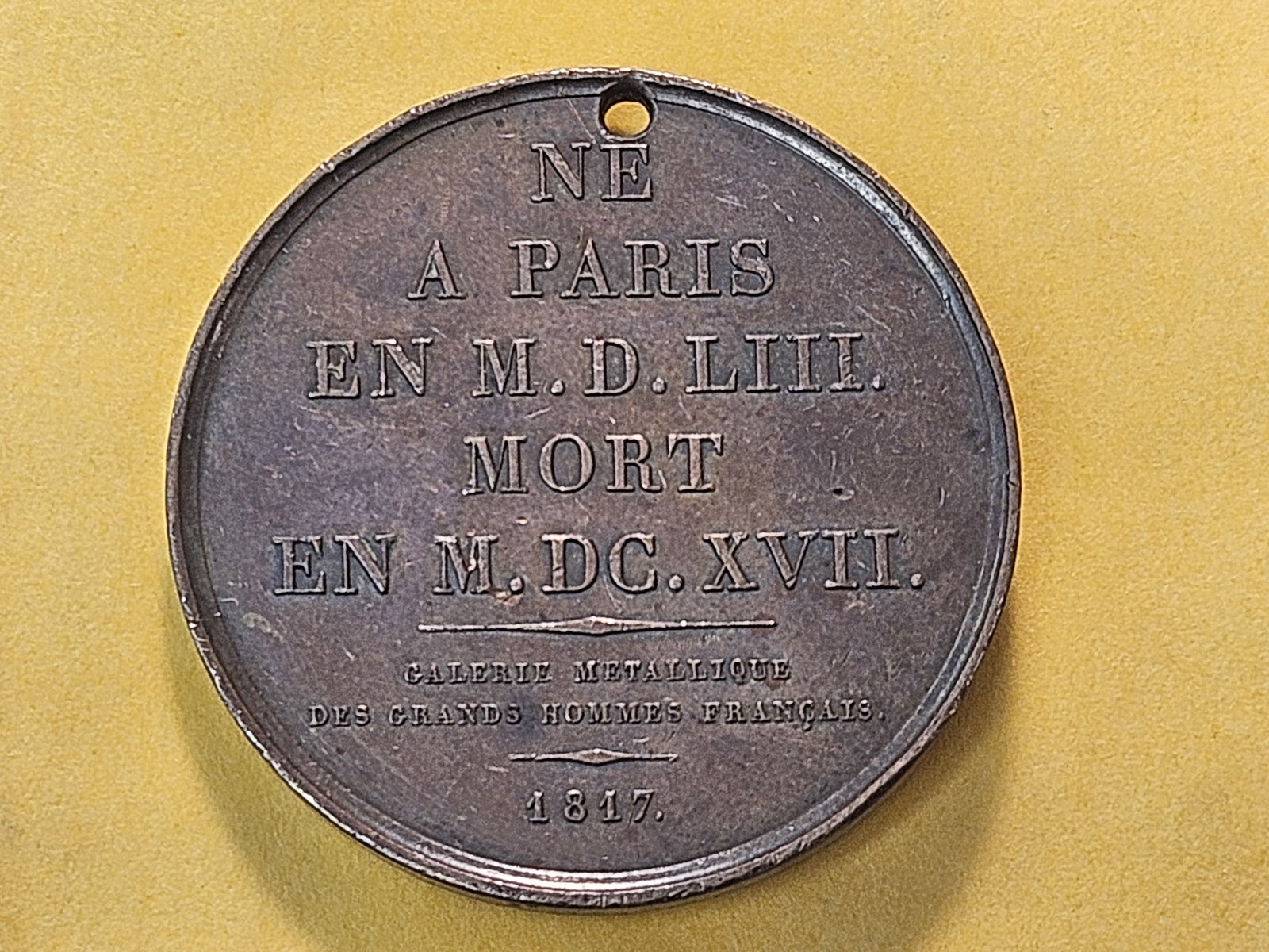 1817 French Jacques Augute de Thou Medal - 4