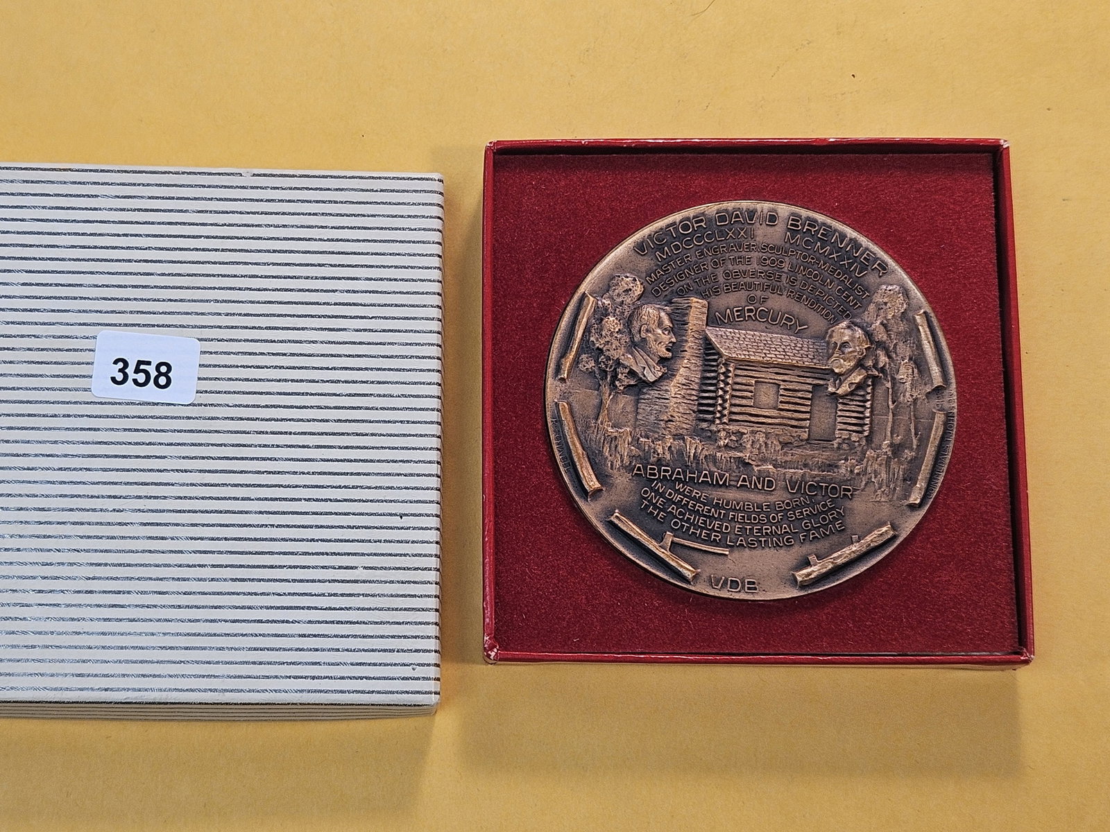 1961 Medalic Arts Bronze Victor. D Brenner Medal - 3