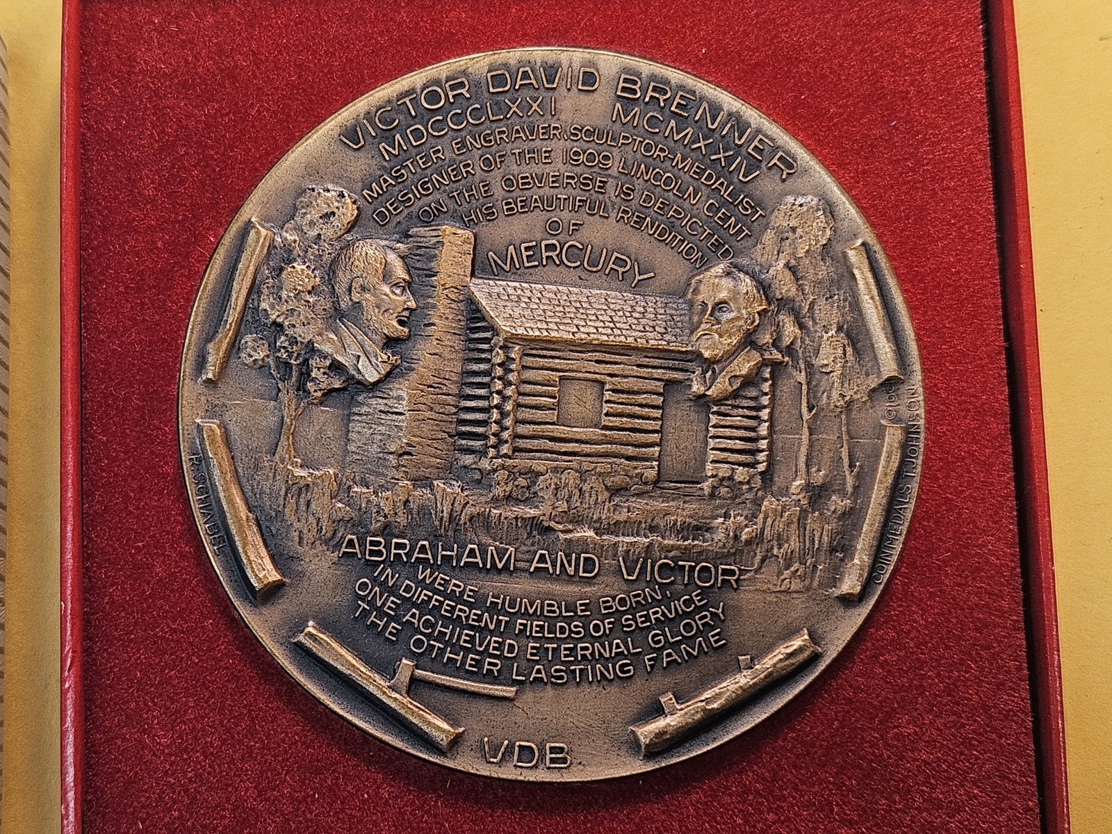 1961 Medalic Arts Bronze Victor. D Brenner Medal - 4