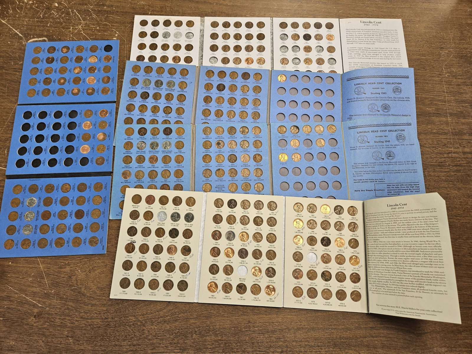 Five Mostly Filled Lincoln Cent Albums - 3