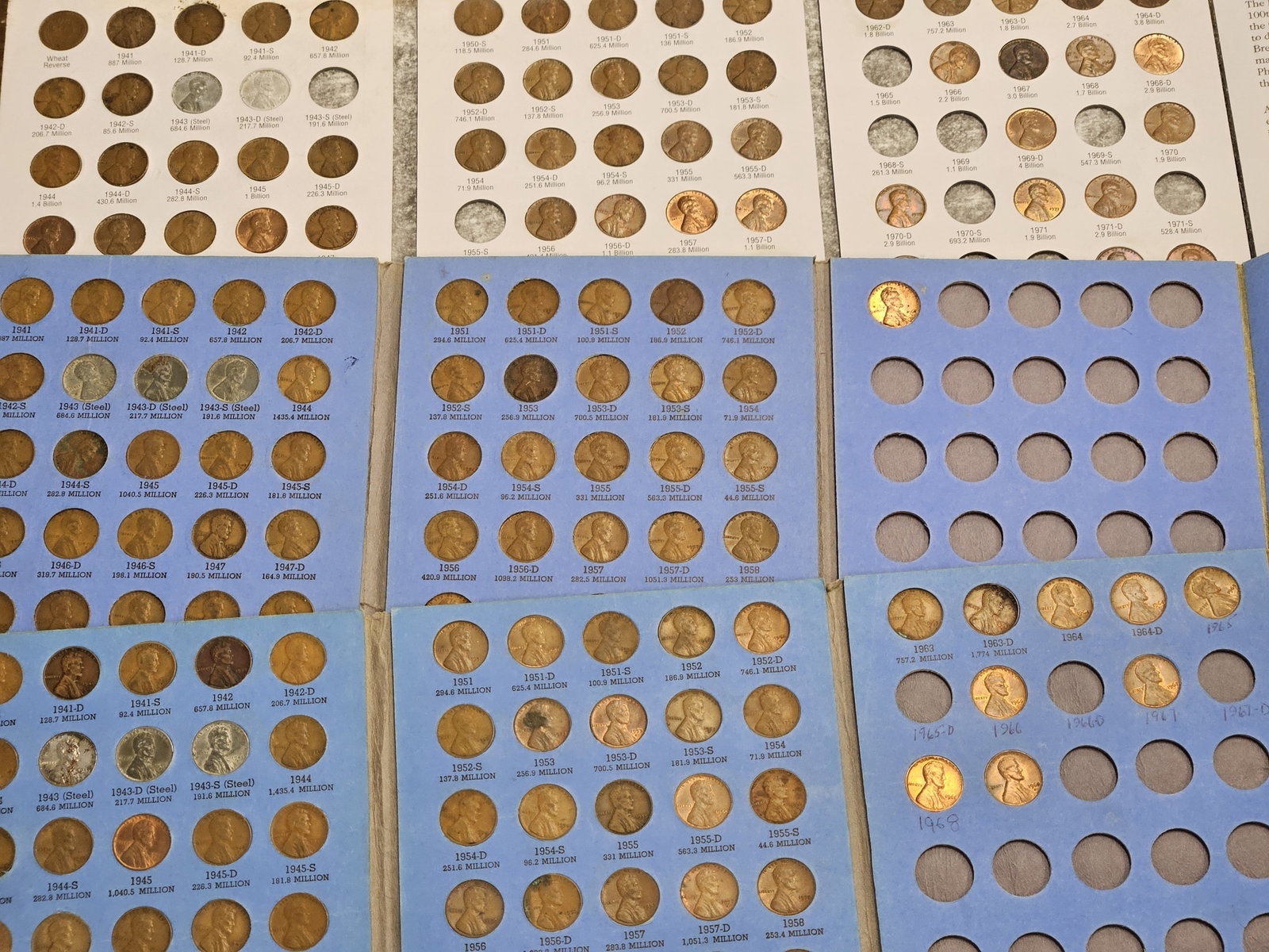 Five Mostly Filled Lincoln Cent Albums - 5